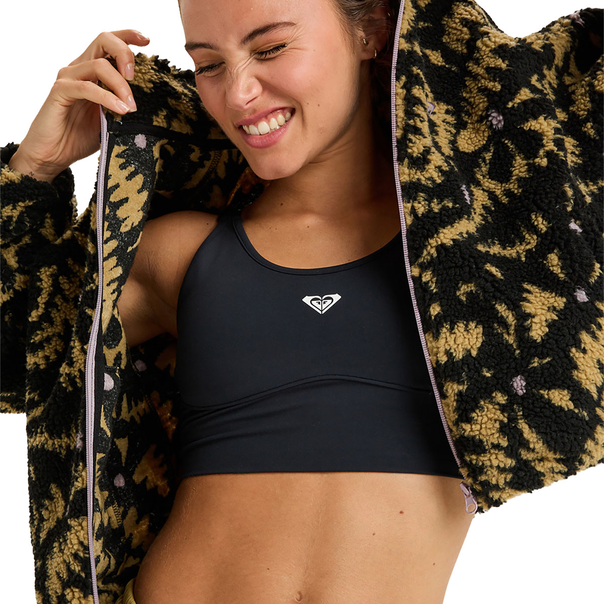 ROXY - BOUNDLESS SPIRIT ZIPPERED SHERPA JACKET