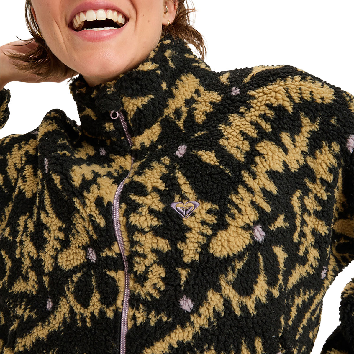 ROXY - BOUNDLESS SPIRIT ZIPPERED SHERPA JACKET