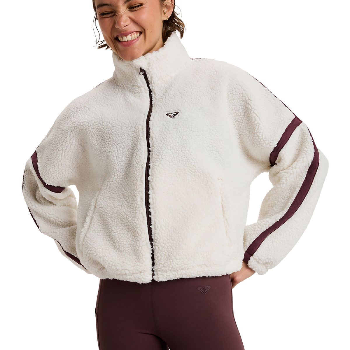 ROXY - BOUNDLESS SPIRIT ZIPPERED SHERPA JACKET
