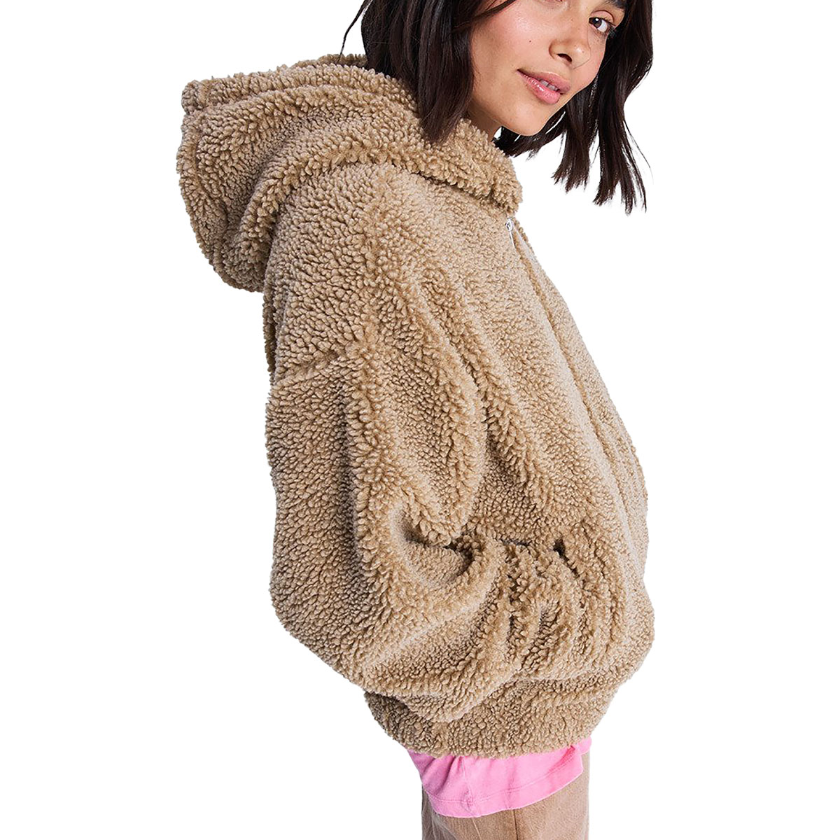 ROXY - CITY TRACK OVERSIZED HOODED FULL ZIP FLEECE