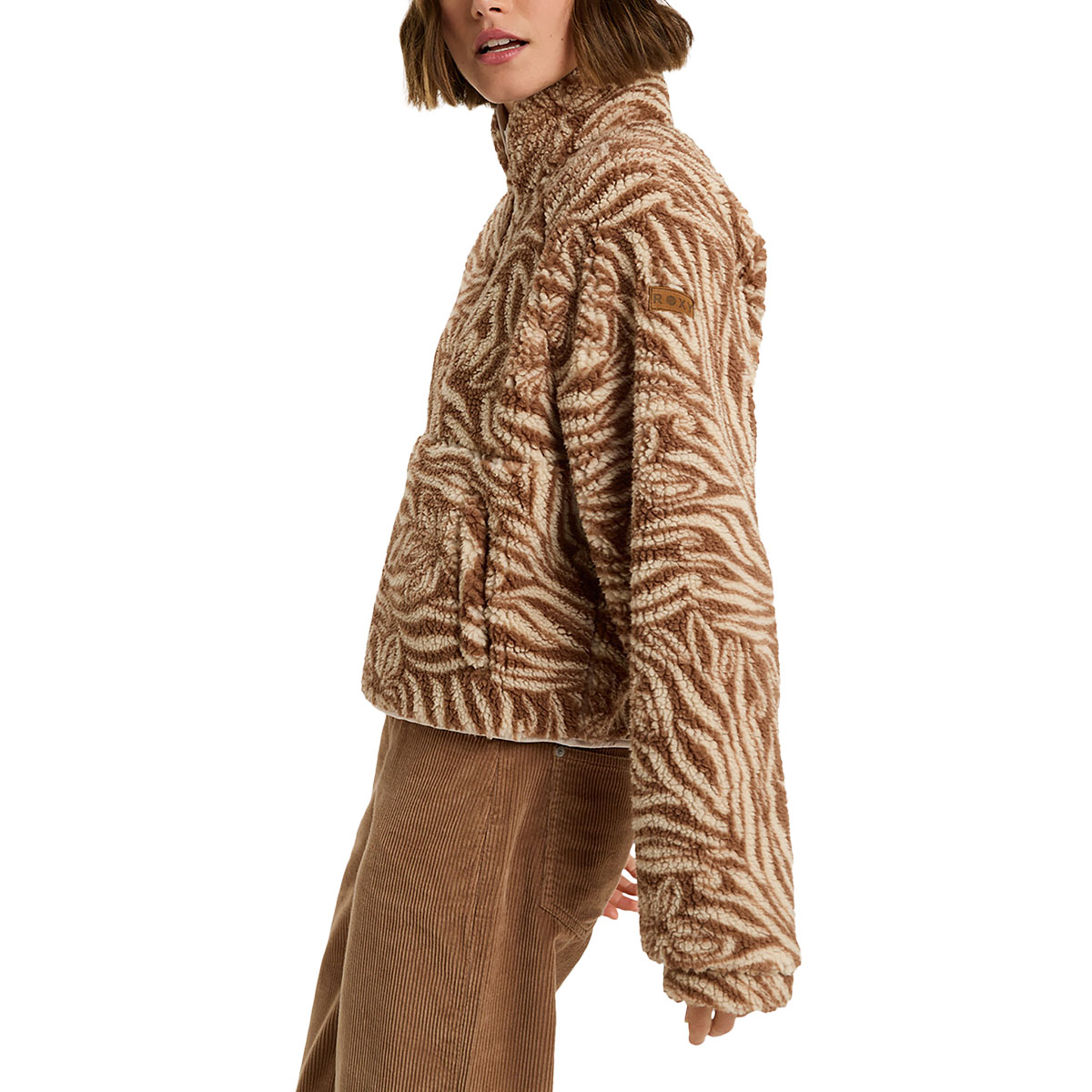 ROXY - BLURRY CLOUD PRINT FULL-ZIP RELAXED FLEECE