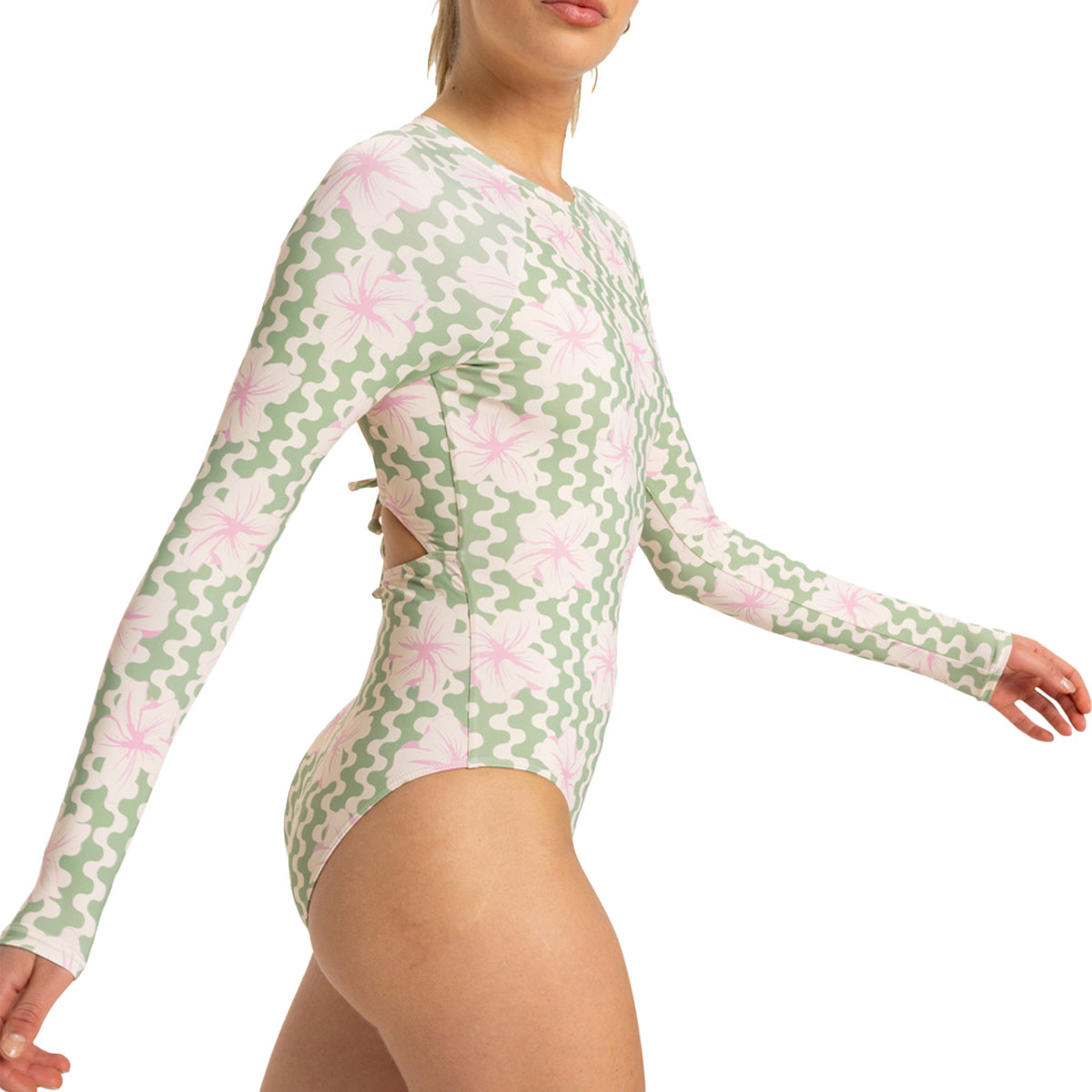 ROXY - HIBISCUS DAZE LONG SLEEVES SWIMSUIT