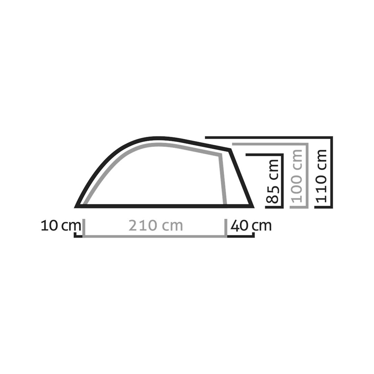 SALEWA - LITETREK PRO II TENT (260 Χ 140 Χ 110 CM)