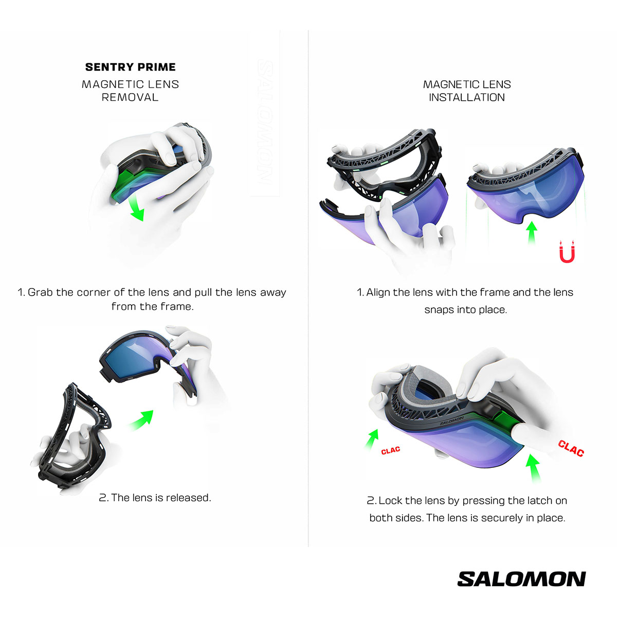 SALOMON - SENTRY PRIME SIGMA (AND EXTRA LENS)  GOGGLES