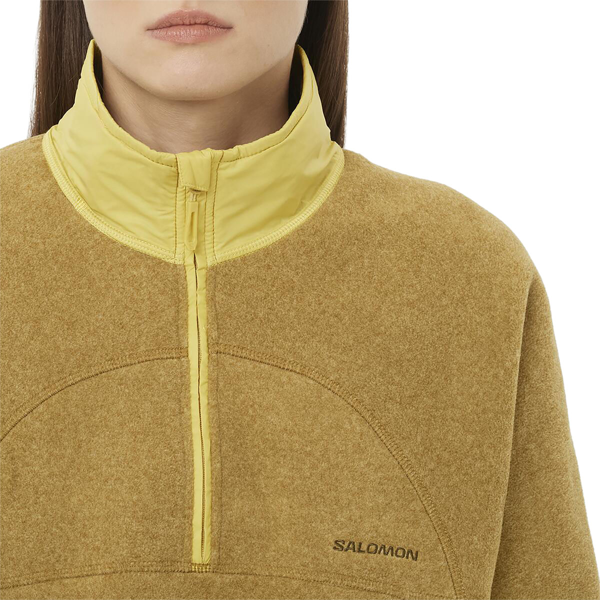 SALOMON - CHROMA FLEECE CROP HALF ZIP SHIRT