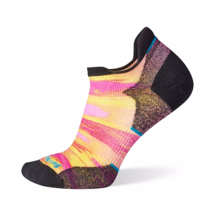 SMARTWOOL - RUN TARGETED CUSHION BRUSH STROKE PRINT LOW ANKLE SOCKS