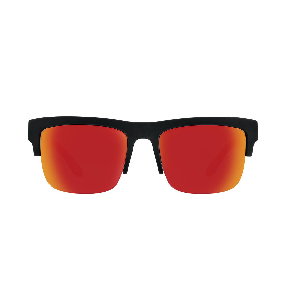 SPY - DISCORD 5050 SOFT MATTE BLACK TRANSLUCENT ORANGE – HAPPY GRAY GREEN WITH ORANGE SPECTRA MIRROR