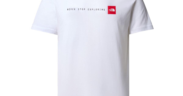 North face never stop exploring t shirt grey on sale