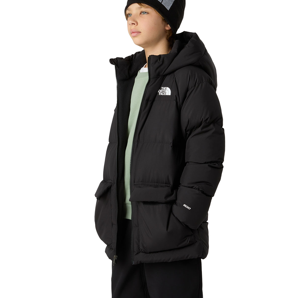 THE NORTH FACE - TEENS NORTH DOWN FLEECE LINED SHORT PARKA