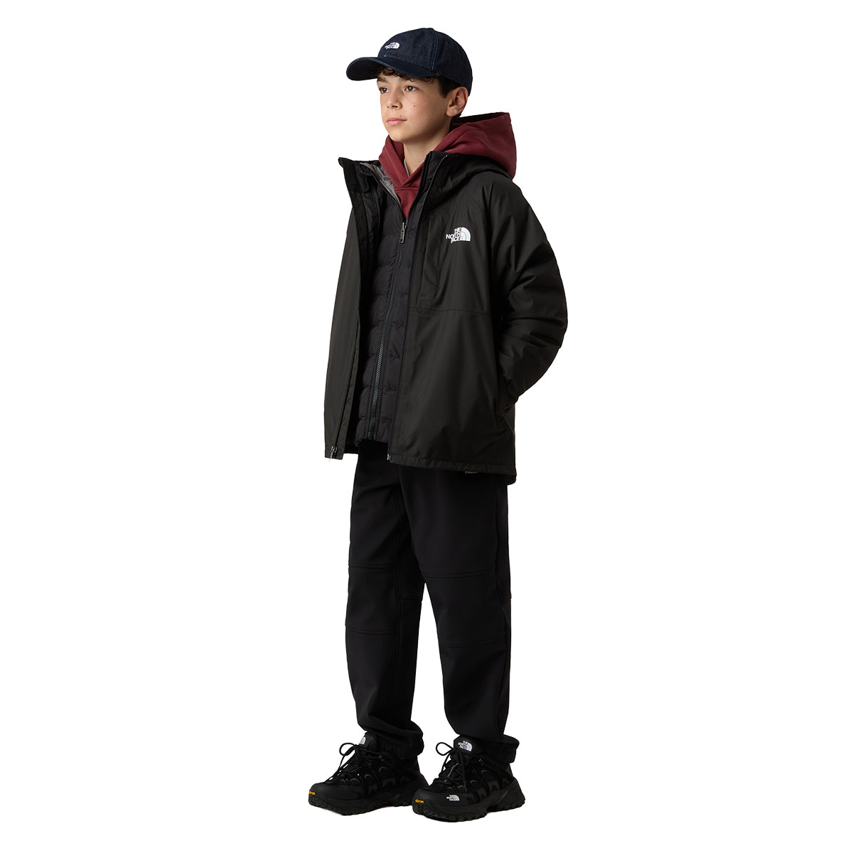 THE NORTH FACE - TEENS PERRITO 4 IN 1 HOODED JACKET