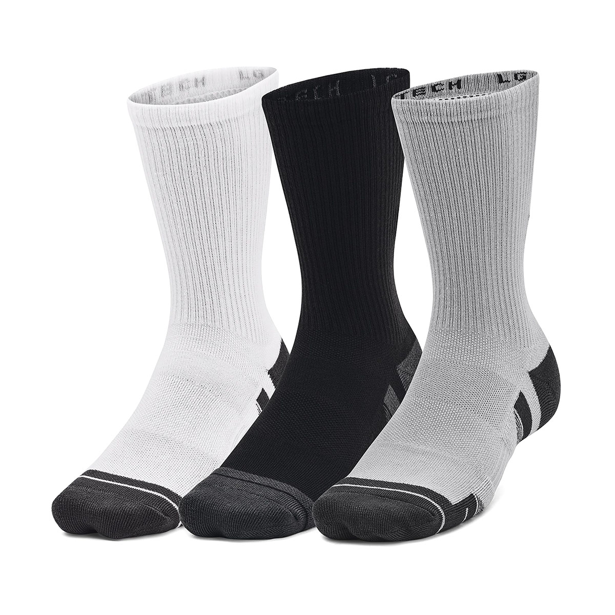 UNDER ARMOUR - PERFORMANCE TECH 3 PACK CREW SOCKS