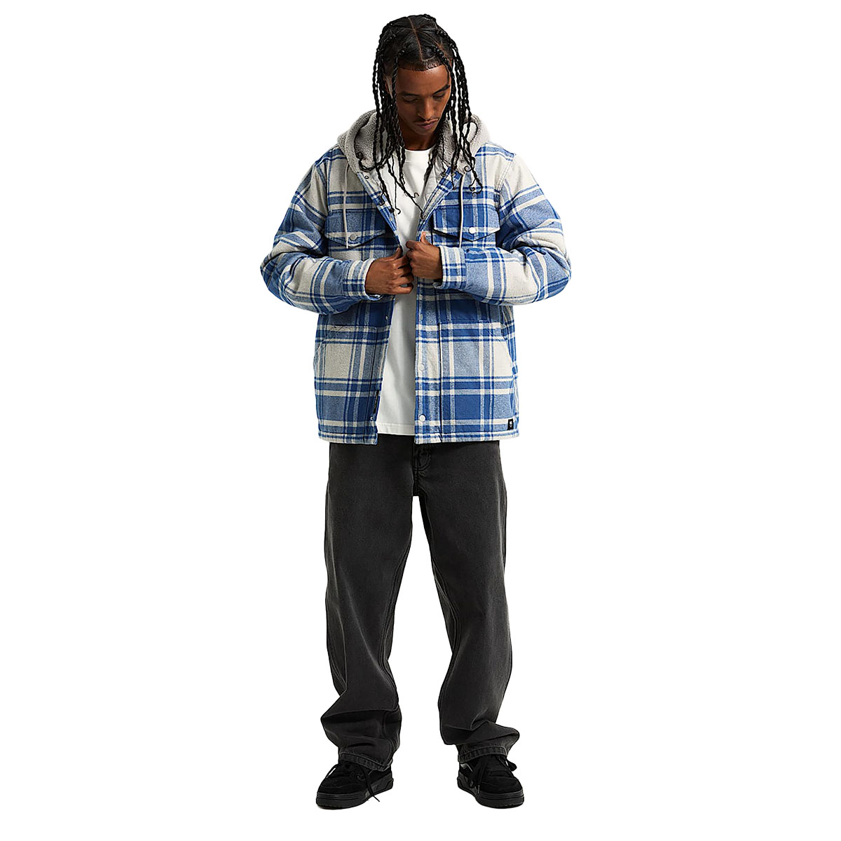 VANS - PIEDMONT HOODED PLAID SHACKET