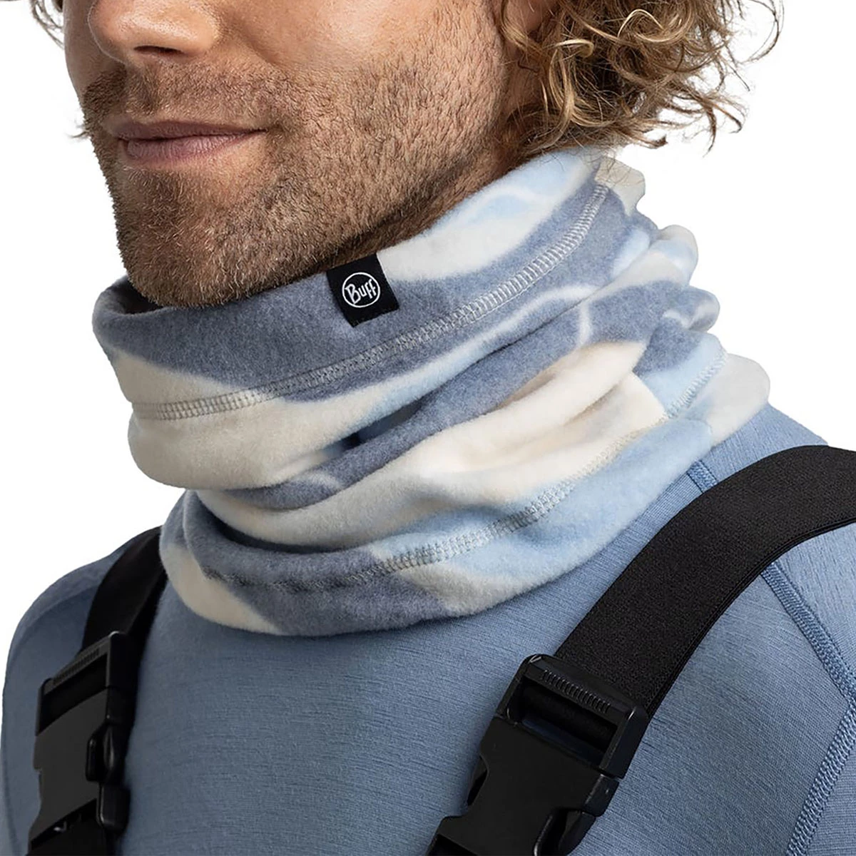BUFF - POLAR PRINTS NECKWARMER AGUAR BLUE