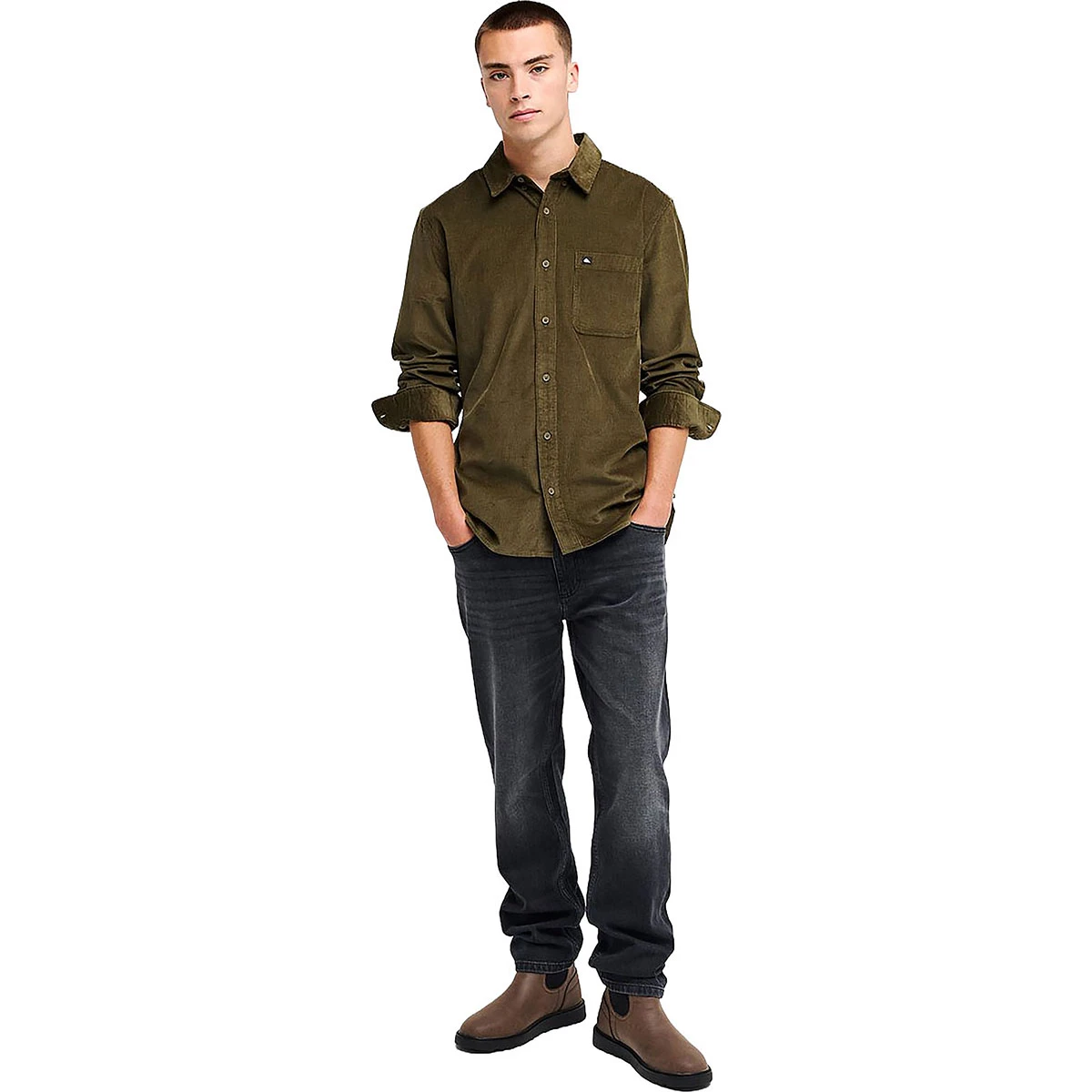 QUIKSILVER - SMOKE TRAIL CORD LS SHIRT