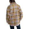 ROXY - OVER AND ABOVE CHECK PALID POLAR FLEECE SHIRT