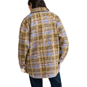 ROXY - OVER AND ABOVE CHECK PALID POLAR FLEECE SHIRT
