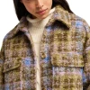 ROXY - OVER AND ABOVE CHECK PALID POLAR FLEECE SHIRT