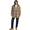 ROXY - OVER AND ABOVE CHECK PALID POLAR FLEECE SHIRT